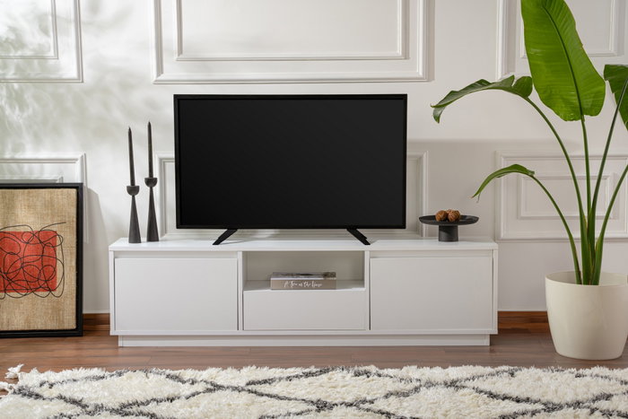 Nordure Soporte de TV Vanguard - Blanco Natural Nordure Soporte de TV Vanguard - Blanco Natural